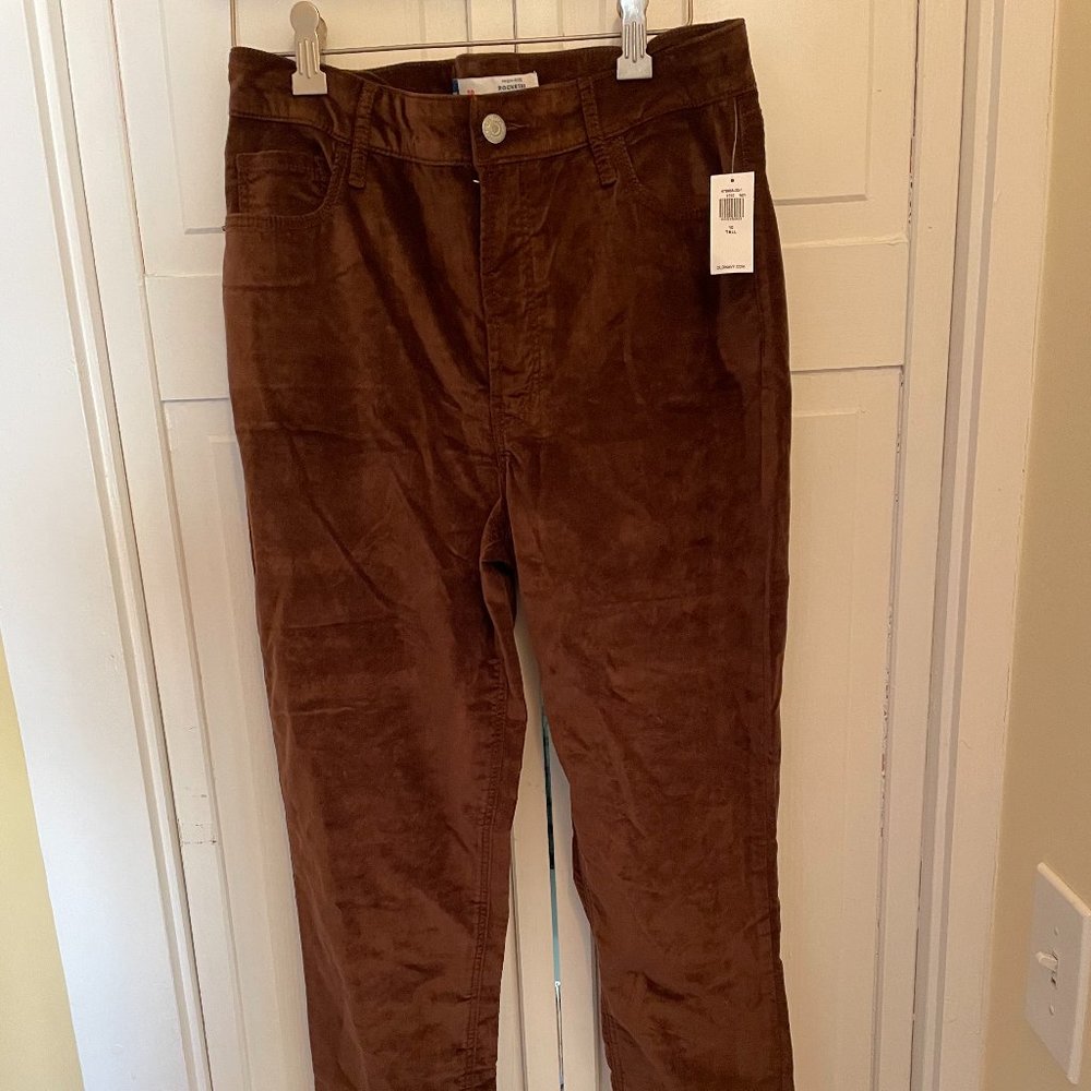High Rise Rockstar Super Skinny Brown Curduroy Size 10 Tall